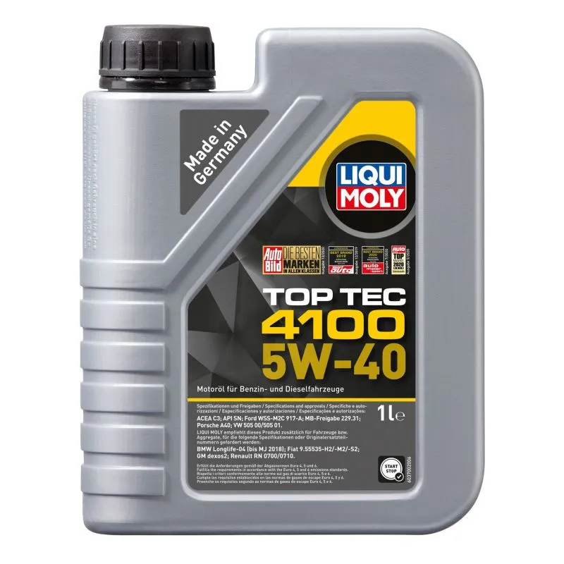 Motorolje 5W-40 Liqui Moly Top Tec 4100 │ MB 229.51 / VW 505 01 / dexos2 - 4L