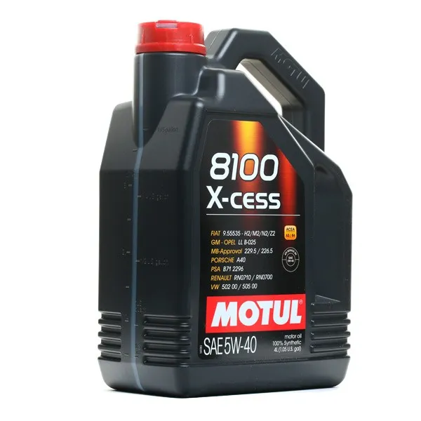 Motorolje 5W-40 Motul 8100 X-Cess │ A3/B4 Engine Synthetic Premium Motor Oil - 4L – bilde 2