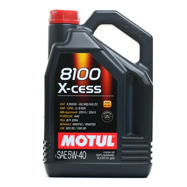 Motorolje 5W-40 Motul 8100 X-Cess │ A3/B4 Engine Synthetic Premium Motor Oil - 4L – bilde 4