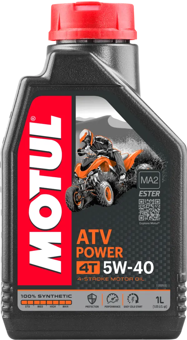Motorolje 5W-40 Motul ATV Power 4T │ ATV UTV og Motorsykler - Full Synthetic Motor Oil - 1L Image 1