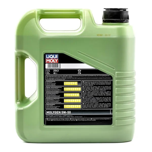 Motorolje 5W-50 Liqui Moly Molygen New Generation │ Fully Synthetic Engine Oil - 4L – bilde 2