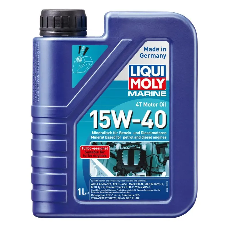 Motorolje marine 15W-40 Liqui Moly Marine 4T │ ACEA A3/B4 / API CI-4 - 1L