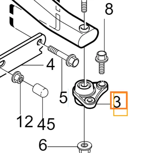 Motorpute / momentstag venstre Volvo Genuine® S60 S80 V70 XC70 XC90 2001-2014