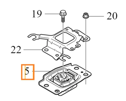 Motorpute venstre Volvo Genuine® S60 S80 V60 V70 XC60 2010-2015 │ 2.0T B4204T