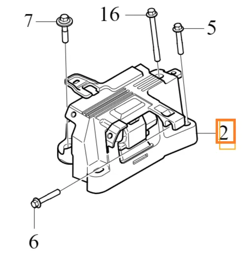 Motorpute venstre Volvo Genuine® XC40 2020- │ B3154T