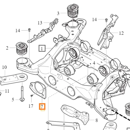 Motorrammebrakett Volvo Genuine® S60 V60 XC60 XC90 2016- │ bensin