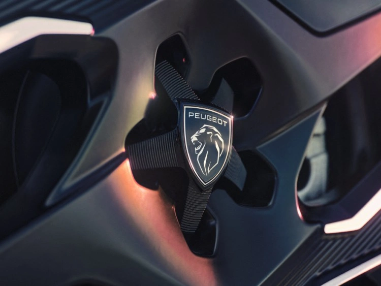Navkopper Peugeot Black Orbitale │ senterkopper til aluminiumsfelger - sett 4 stk