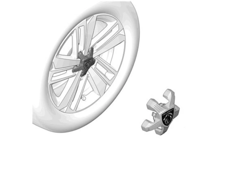 Navkopper Peugeot GREY 2021 │ senterkopper til aluminiumsfelger - sett 4 stk – bilde 5