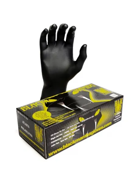 Nitrilhansker Black Mamba str. L - 100 stk. │ Nitrile Gloves Image 1