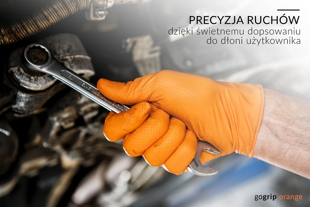 Nitrilhansker gogrip Orange Pro Automotive strl. XL - 50 stk. – bilde 5