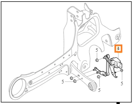 Nivåsensor xenon bak venstre Volvo Genuine® S60 S80 V60 V70 XC60 XC70 │ bensin/diesel