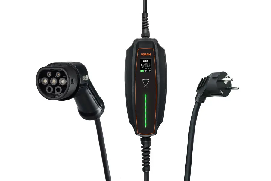 Nødlader Ladekabel Mode 2 Type 2 Osram BATTERYcharge 7PIN | 16A | 3.6 kW - med Schuko kontakt - 5m Image 2