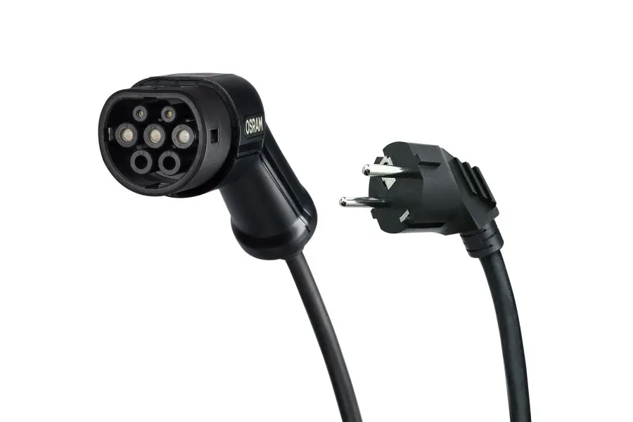Nødlader Ladekabel Mode 2 Type 2 Osram BATTERYcharge 7PIN | 16A | 3.6 kW - med Schuko kontakt - 5m Image 3