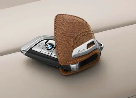 Nøkkeletui BMW Leather Sattelbraun │ Bilnøkkeldeksel Genuine® Key Fob Case Cover