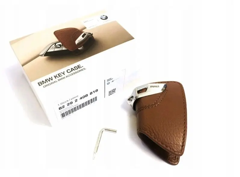 Nøkkeletui BMW Leather Sattelbraun │ Bilnøkkeldeksel Genuine® Key Fob Case Cover – bilde 5