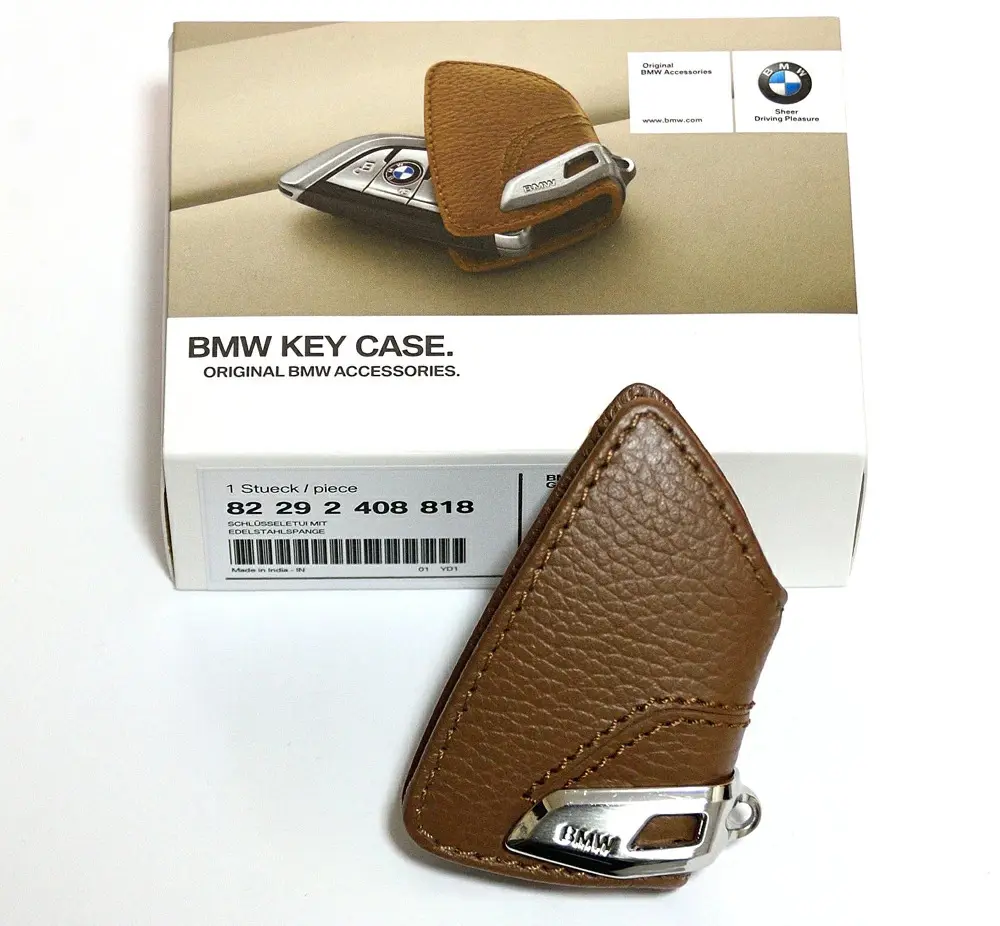Nøkkeletui BMW Leather Sattelbraun │ Bilnøkkeldeksel Genuine® Key Fob Case Cover – bilde 6