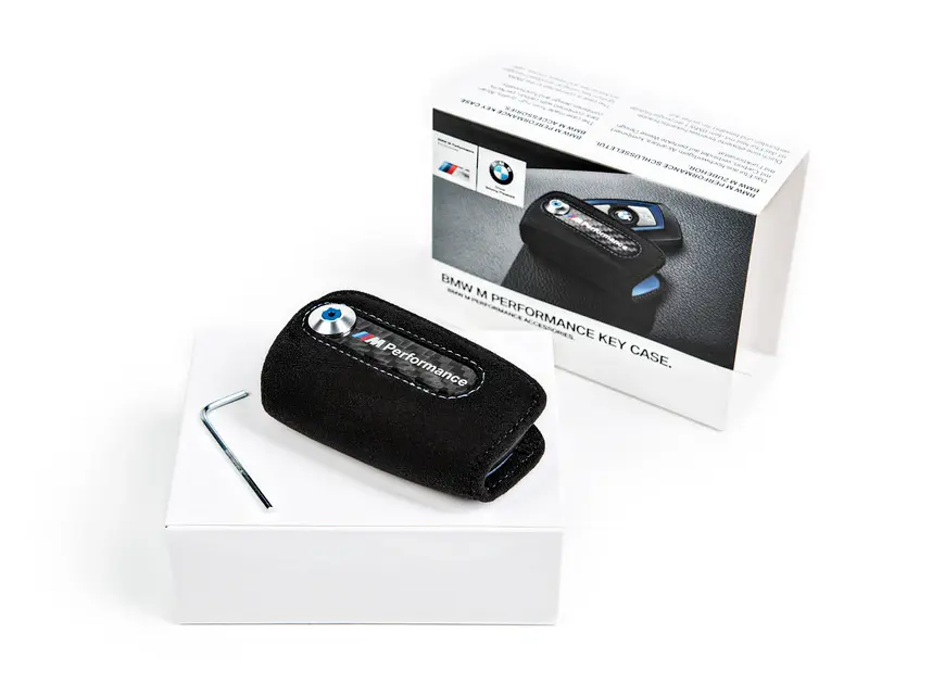Nøkkeletui BMW M Performance Alcantara │ Bilnøkkeldeksel Genuine® Key Fob Case Cover Image 1