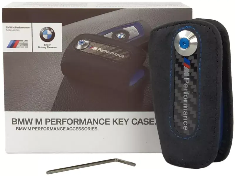 Nøkkeletui BMW M Performance Alcantara │ Bilnøkkeldeksel Genuine® Key Fob Case Cover Image 2