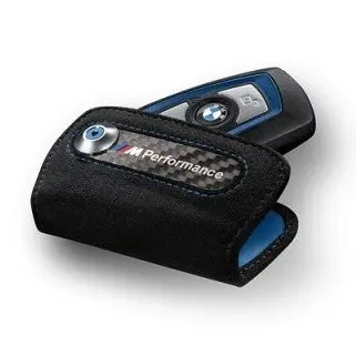 Nøkkeletui BMW M Performance Alcantara │ Bilnøkkeldeksel Genuine® Key Fob Case Cover Image 4