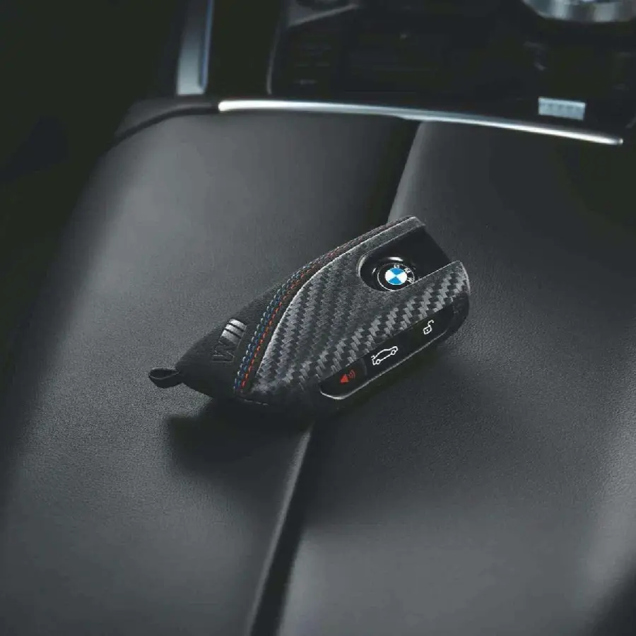 Nøkkeletui BMW M Performance Alcantara Carbon │ Bilnøkkeldeksel Key Fob Case Cover -  3. Generasjon – bilde 3