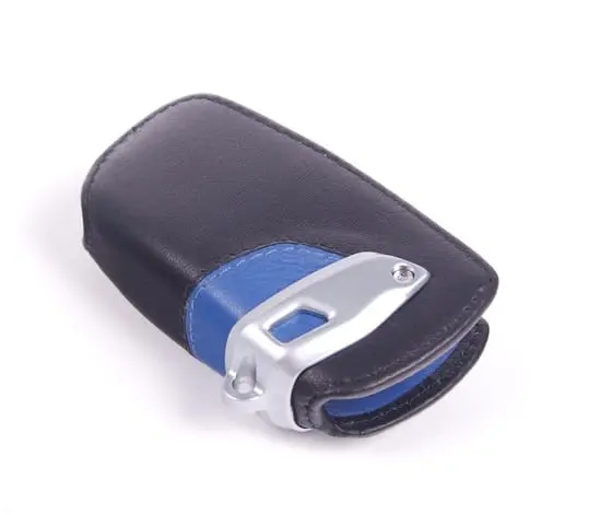 Nøkkeletui BMW M Sport Leather Blue │ Bilnøkkeldeksel Genuine® Key Fob Case Cover – bilde 3