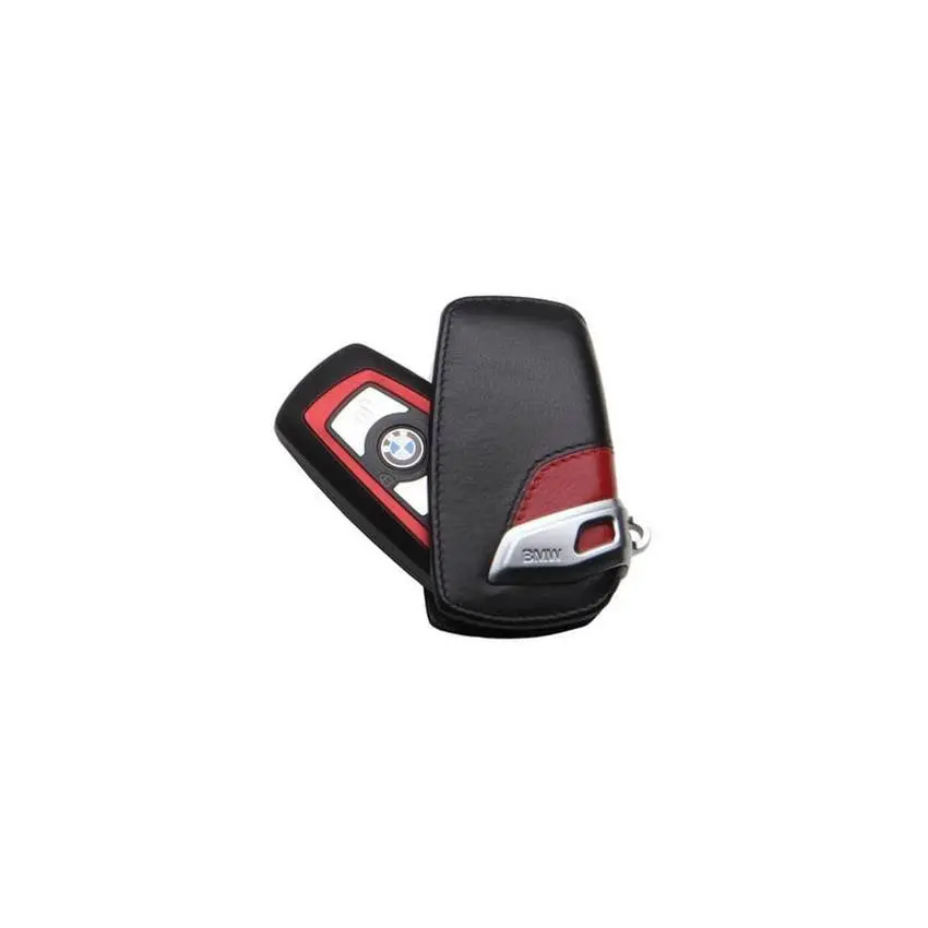 Nøkkeletui BMW M Sport Leather Red │ Bilnøkkeldeksel Genuine® Key Fob Case Cover Image 4