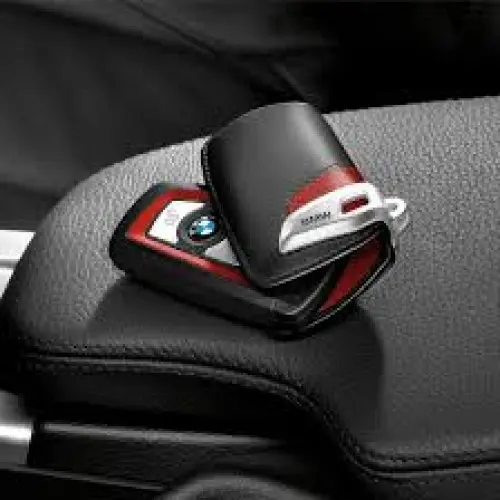 Nøkkeletui BMW M Sport Leather Red │ Bilnøkkeldeksel Genuine® Key Fob Case Cover Image 5