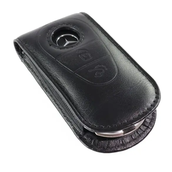 Nøkkeletui Mercedes-Benz Leather Black - 8 Gen. │ Bilnøkkeldeksel Genuine® Key Fob Case Cover – bilde 3