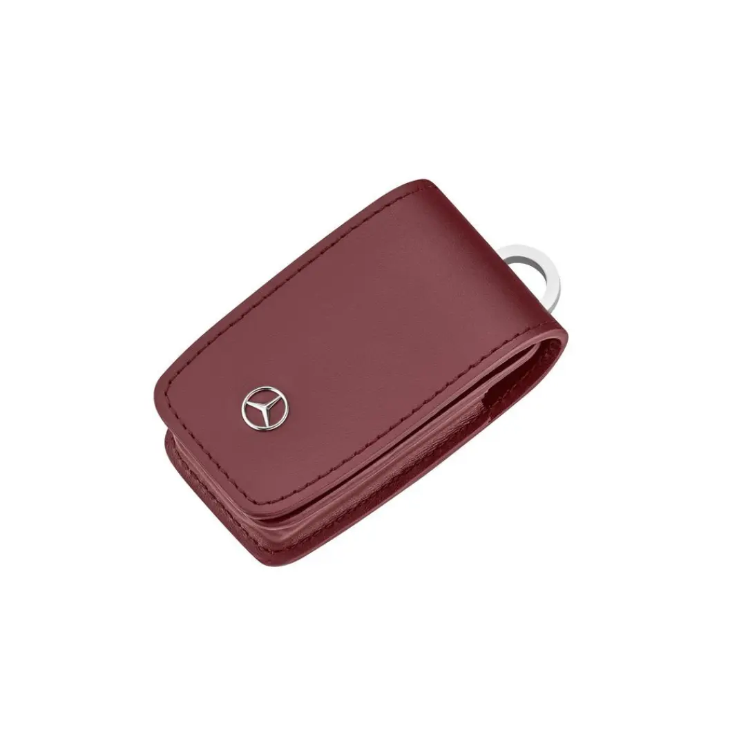 Nøkkeletui Mercedes-Benz Leather Red - 8 Gen. │ Bilnøkkeldeksel Genuine® Key Fob Case Cover