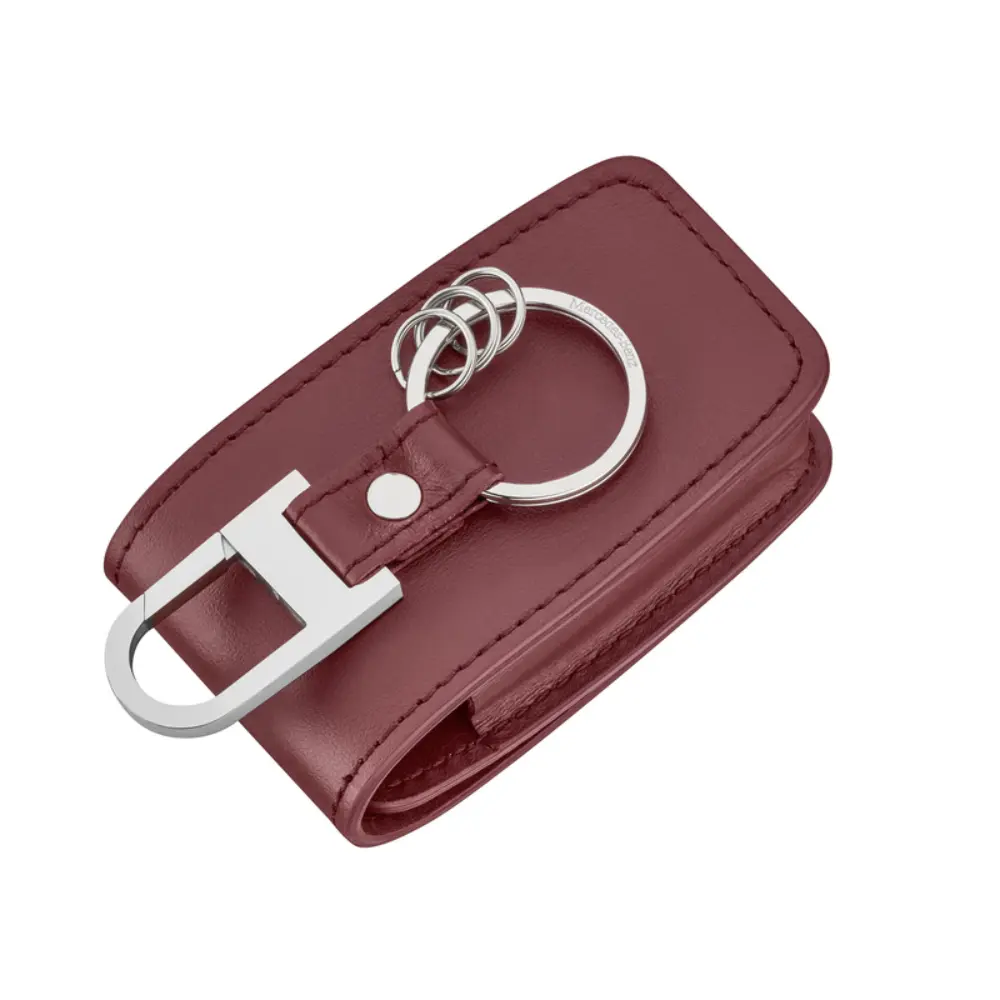 Nøkkeletui Mercedes-Benz Leather Red - 8 Gen. │ Bilnøkkeldeksel Genuine® Key Fob Case Cover – bilde 2