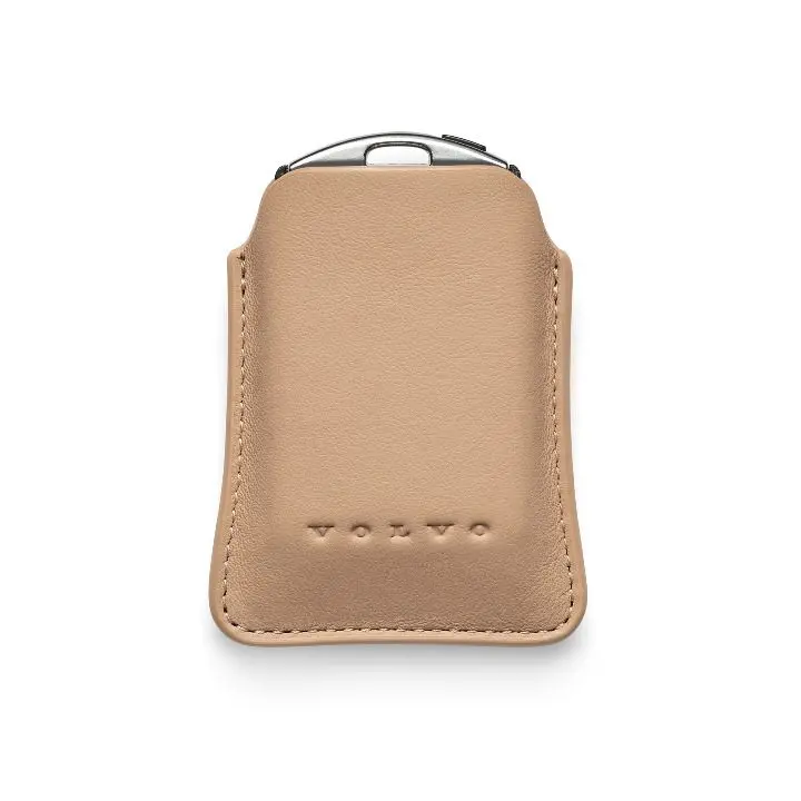 Nøkkeletui Volvo Leather Beige │ Bilnøkkeldeksel Genuine® Key Fob Case Cover