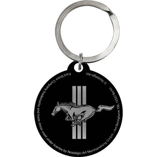 Nøkkelring – Ford Mustang Horse & Stripes | Rustfritt stål – bilde 3
