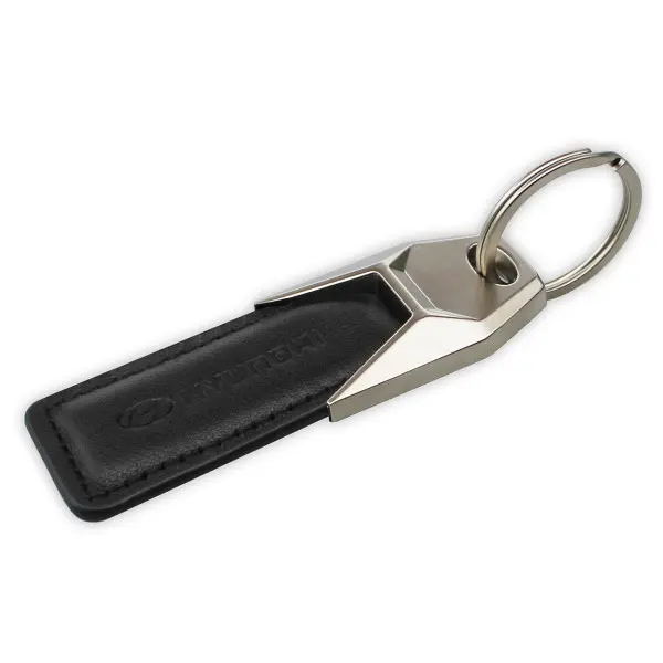 Nøkkelring Hyundai Black │ Genuine® Key Ring Leather