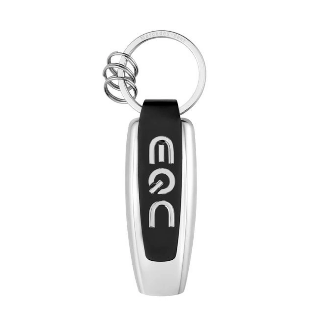 Nøkkelring Mercedes-Benz EQC – sølv/sort stålmodell