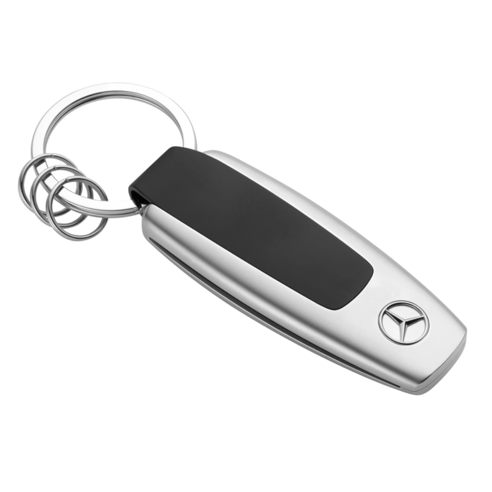 Nøkkelring Mercedes-Benz EQC – sølv/sort stålmodell – bilde 2