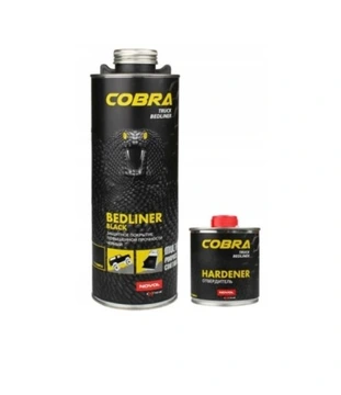 Novol Cobra Truck Bedliner Black + herder │ 2K Polyuretanbasert beskyttende belegg  beskyttelse mot rust og korrosjon - 600 ml + 200 ml