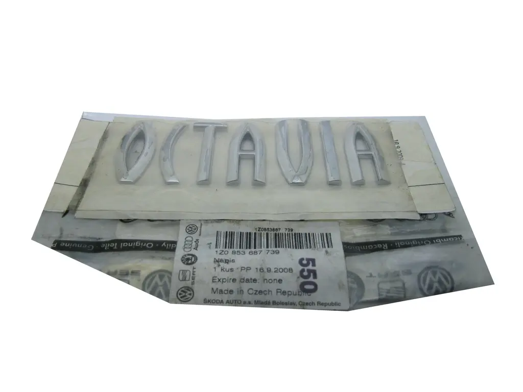 OEM VAG bakluke emblem bokstaver Skoda Octavia II