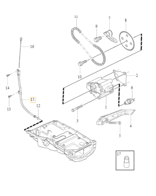 Oljepeilepinne rør Volvo Genuine® C30 S40 S80 V50 V70 │ bensin