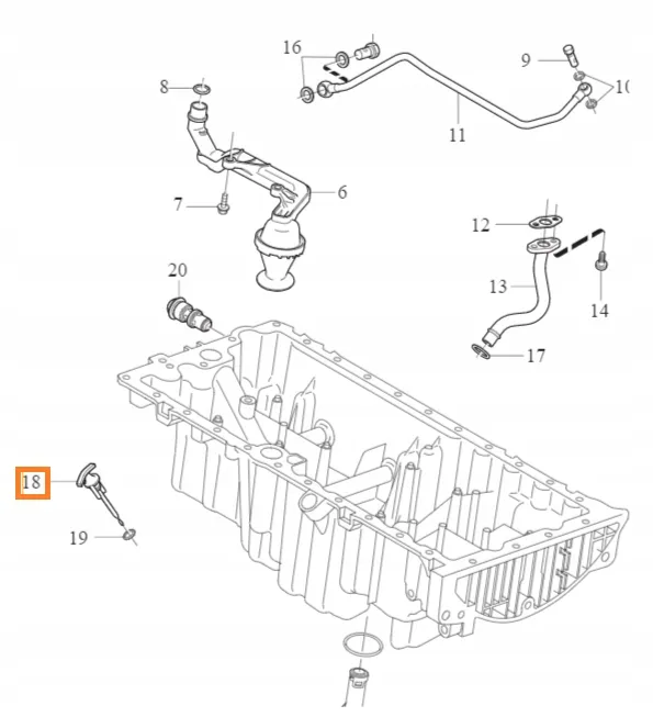 Oljepeilepinne Volvo Genuine® C30 C70 S40 S60 S80 V40 V50 V60 V70 XC60 XC70 2010-2018 │ 5-syl. diesel – bilde 2