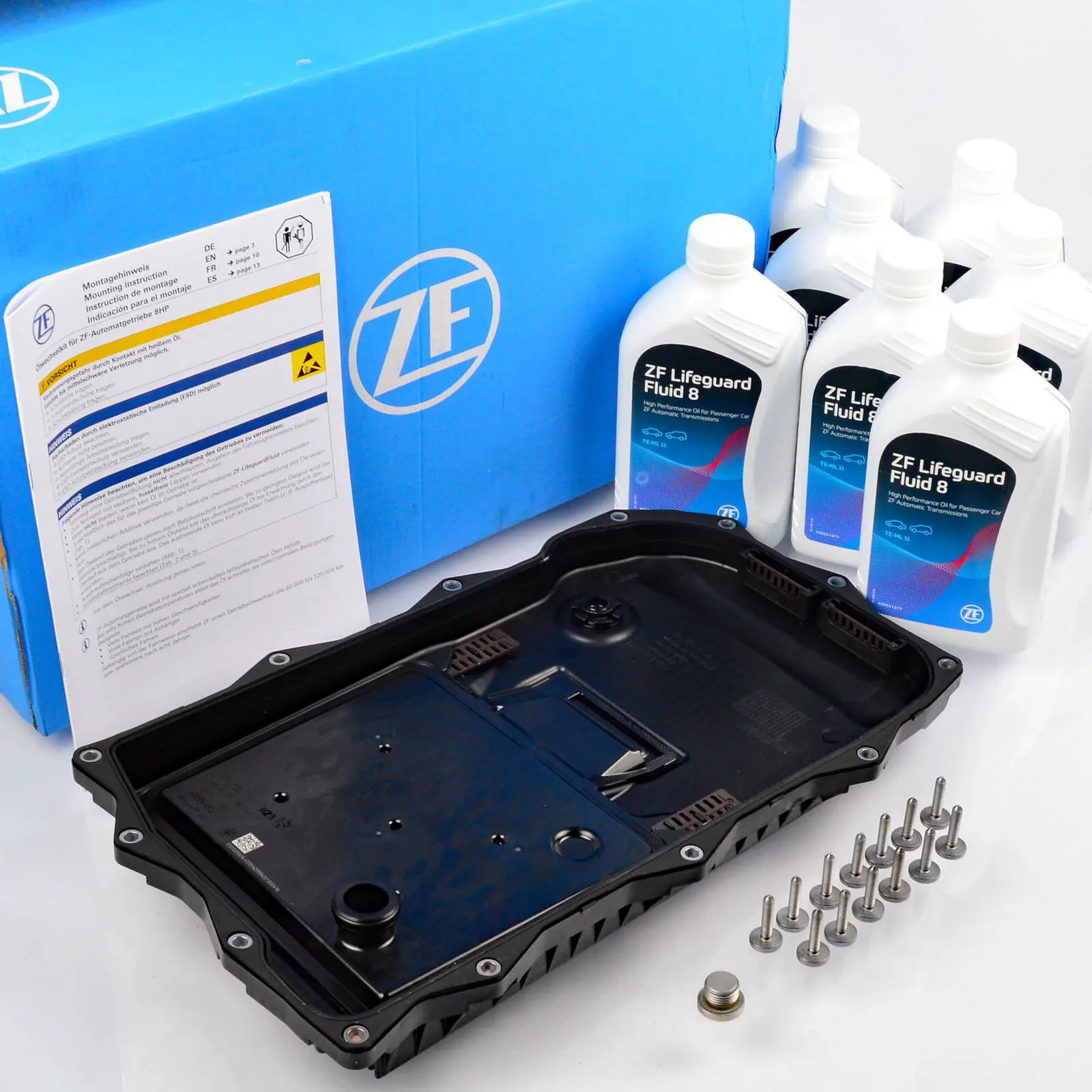 Oljeskiftsett, automatisk girkasse ZF 1087.298.364 med (Ravenol ATF 8HP