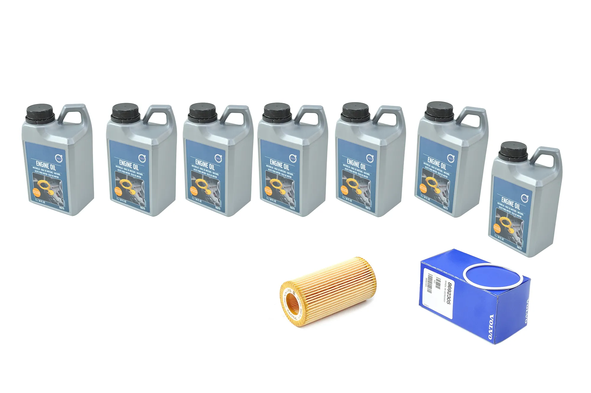 Oljeskiftsett OEM Volvo D5 / 5-syl bensin 2000 - 2010 | + 7L motorolje 0W-30