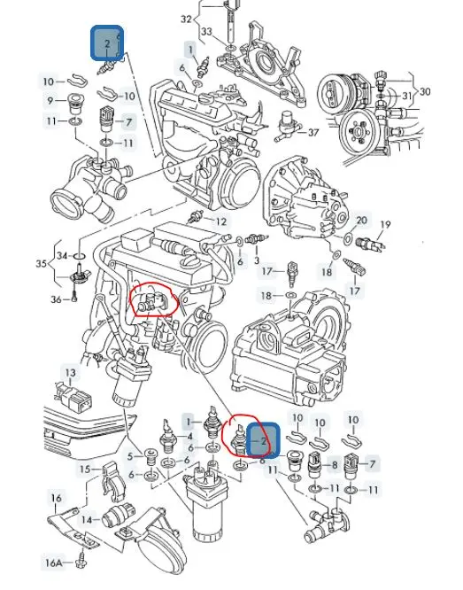Oljetrykksensor VW, Audi, Skoda, Seat