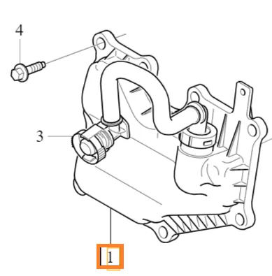 Oljeutskiller (veivhusventilasjon) Volvo Genuine® S60 S80 S80L V60 V70 XC60 │ bensin B4204TX