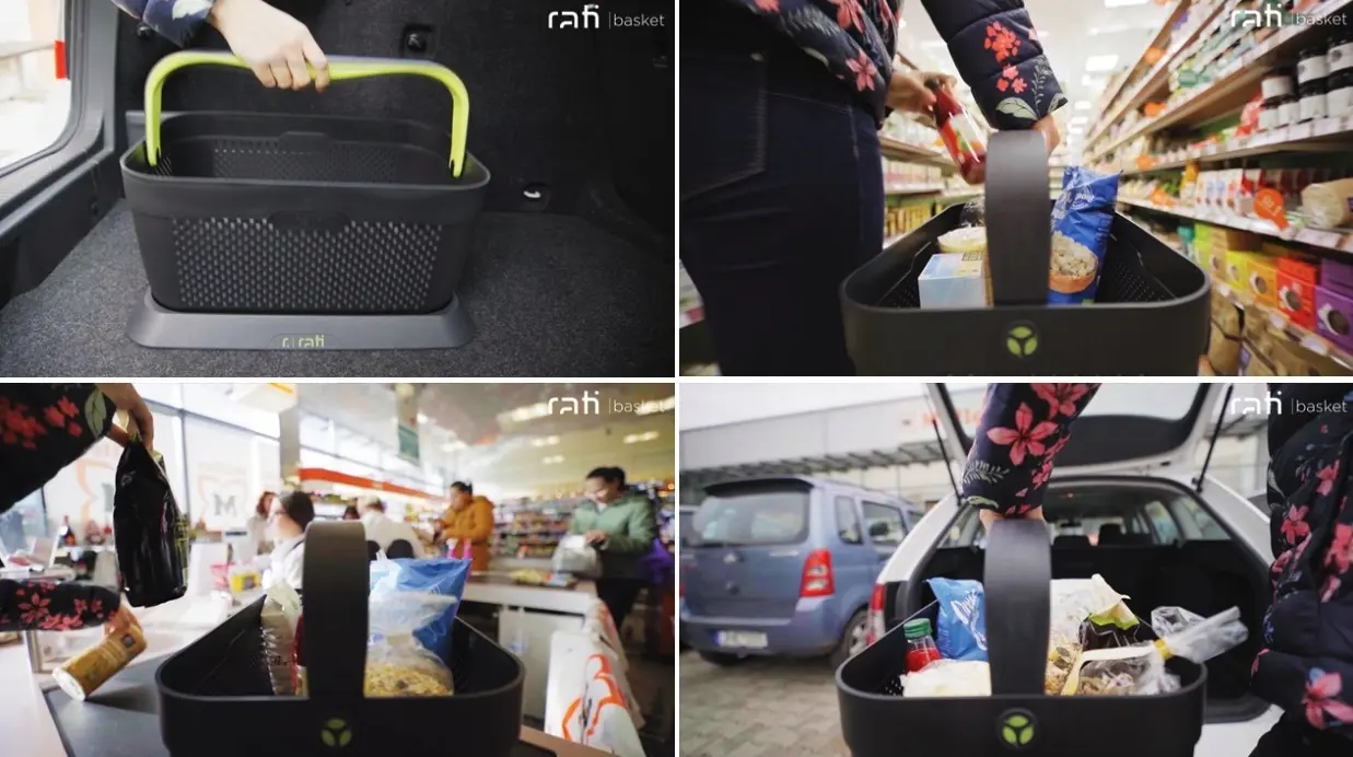 Oppbevaringskurv Drop & Go Black │ Handlekurv – bilde 12
