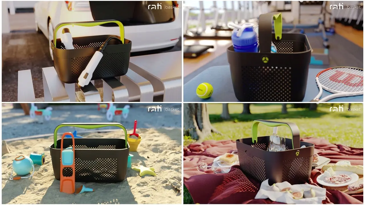 Oppbevaringskurv Drop & Go Black │ Handlekurv – bilde 14