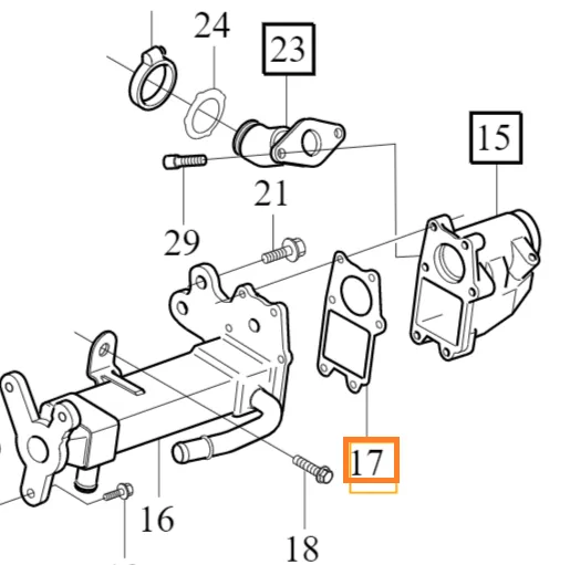 Pakning EGR-ventil Volvo Genuine® S60 S80 V70 XC90 2001-2006 │ diesel