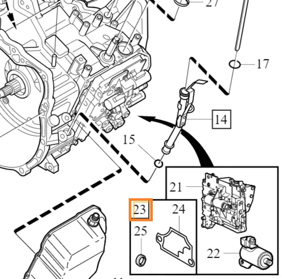 Pakningssett automatgir Volvo Genuine® C30 C70 S40 S60 S70 S80 V40 V50 V70 XC90 │ bensin/diesel