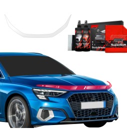Panserbeskytter Audi A3 (8Y) 2020 - 2023 │ PPF beskyttelsesfolie Gjennomsiktig BodyShield