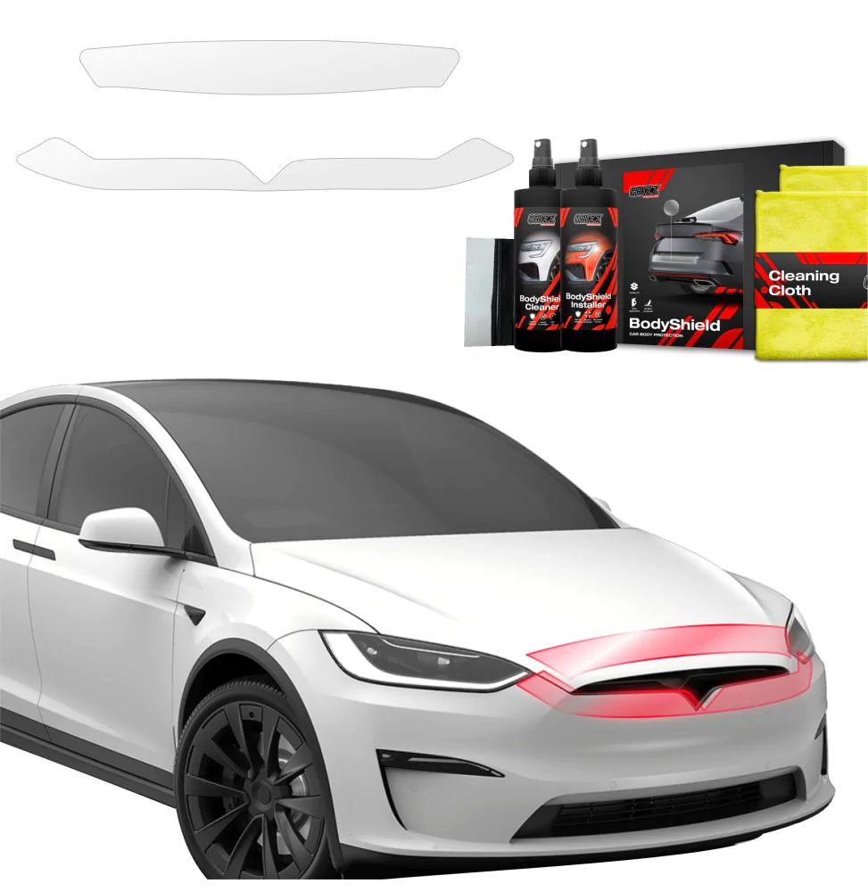 Panserbeskytter Tesla Model X 2021 -> │ PPF beskyttelsesfolie Gjennomsiktig BodyShield
