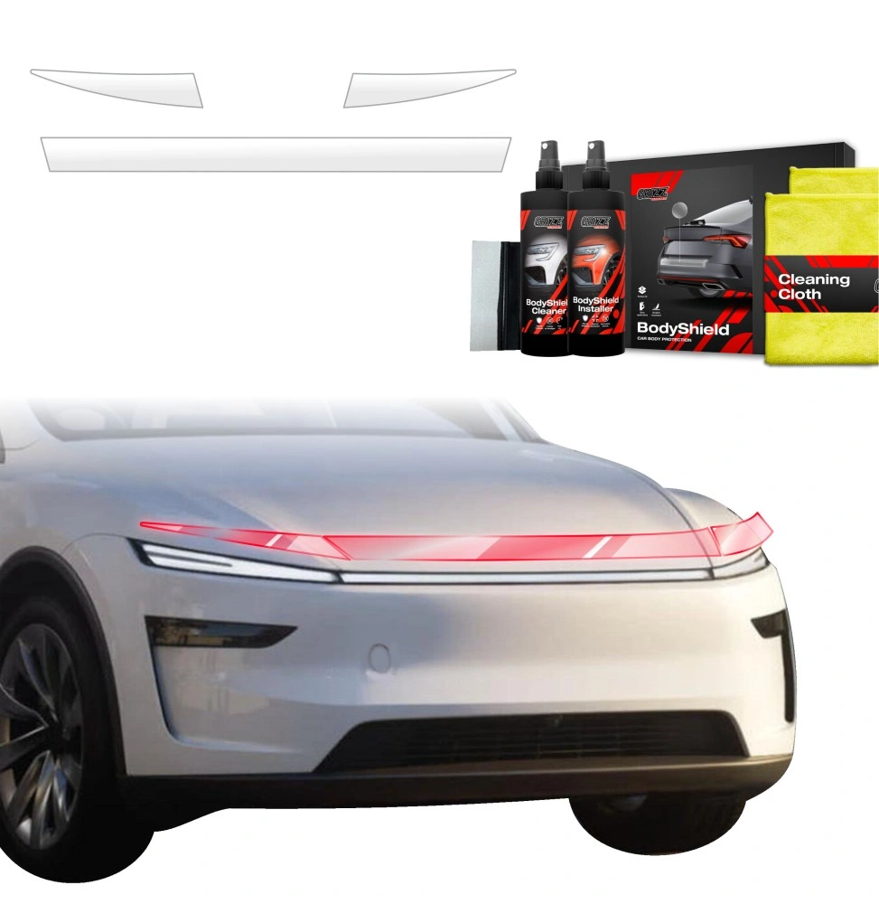 Panserbeskytter Tesla Model Y Juniper 2025 -> │ PPF beskyttelsesfolie Gjennomsiktig BodyShield